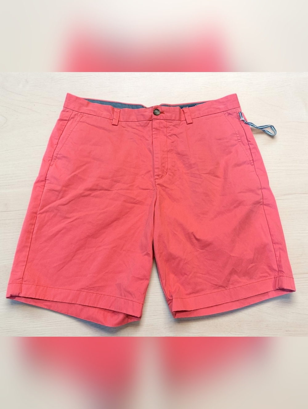 Vineyard Vines Breaker Shorts Mens Size 36 Pink Chino Flat Front New Without Tag